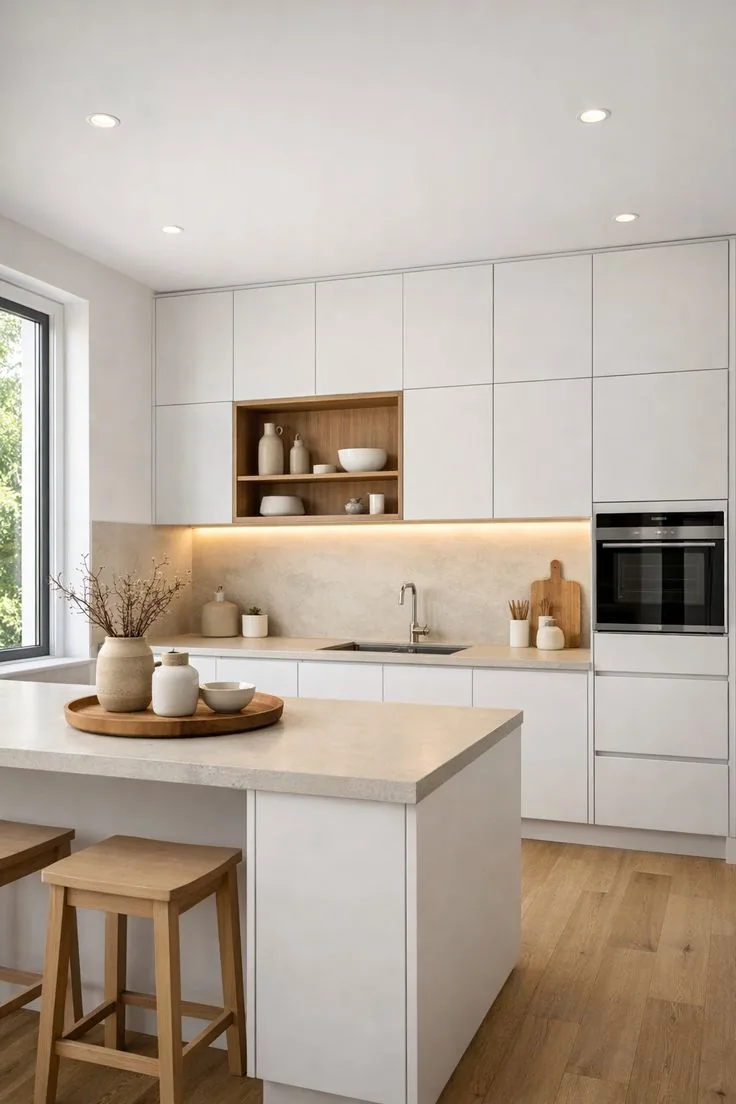 Elegant kitchen cabinetry in warm neutral tones