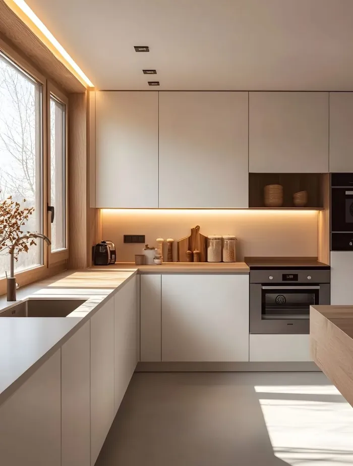 Designer kitchen with custom millwork