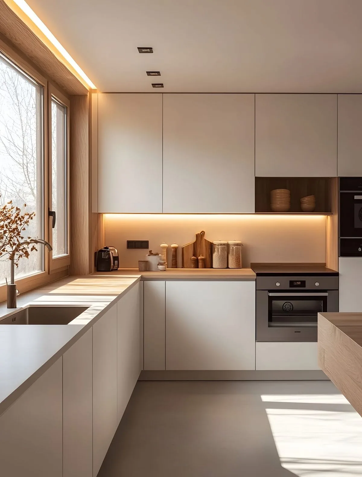 Designer kitchen with custom millwork